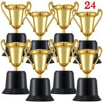 24 Pack Gold Award Trophy Cups,5 Inch Gold Trophies Party Favors for Award Ceremony,Party Celebrations, Corporate Events, Competitions for Boys Girls Kids and Adults