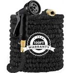 Anliwool Garden Hose Pipe 100FT, 3 Times Expandable Magic Hose, No-Kink Flexible Magic Water Hosepipe (Extra-Strength, Lightweight, Durable) for Cleaning/Household/Gardening (8 Functions Spray Pipe)