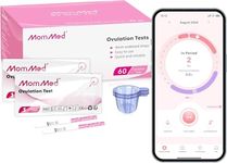 MomMed Ovulation Test Strips (LH60) with Free 60 Collection Cups, Reliable LH Surge Predictor OPK Kit, Accurately Track Ovulation Test, High Sensitivity Result for Women Home Testing