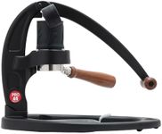Flair UPDATED PRO 3 (Black) - All manual lever espresso maker with a stainless steel brew head, pressure gauge, and a shot mirror