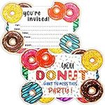 30 Donut Party Invitations with Env