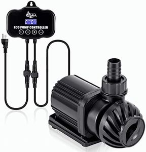 AQQA 800-3200GPH Controllable Water Pump,Circulation Make Wave/Feed Mode/20 Options Flow Adjustable Multifunction Submersible or External Powerful Return Pump for Saltwater & Freshwater