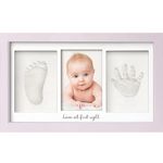 Baby Hand and Footprint Kit - Baby Footprint Kit, Newborn Keepsake Frame, Baby Handprint Kit,Personalized Baby Gifts, Nursery Decor,Baby Shower Gifts for Girls Boys (Soft Lilac)
