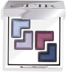 OFIR Quadratic Eyeshadow Palette | Intensely Pigmented and Non-Creasing | Matte & Shimmer Shades | Eye Shadow Palette Makeup with Mirror, Compact for Travel, 4.4g | Future Dusk - Celestial Cool Tones