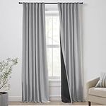 Grey Blackout Curtains 84 Inch Leng