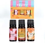 Folkulture Fruity Fields Essential Oils Set for Diffuser | Pack of 3 Fruity Aromatherapy Oils – Peach, Strawberry & Pineapple | Refreshing Home Fragrance for Relaxation & Gifting