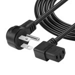 CERRXIAN 3.9FT 18AWG NEMA 5-15P to Right Angle IEC 320 C13 Computer Power Cord,10A/250V, 3 Prong AC Power Cord Cable for TV, Computer, Printer, Radio, Monitor, Laptop and More