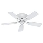 Hunter 51059 Low Profile IV 5-Blade Ceiling Fan, 42-Inch, White