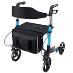 REAQER Rollator Walker Foldable with Wheels for Seniors Lightweight Mobility Aid with Seat