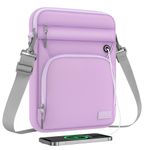 MoKo 9-11 Inch Tablet Sleeve Bag, Fits New iPad Air/Pro 11 inch 2024, iPad Air 5/4th 10.9,iPad 9/8/7th 10.2,iPad 10th Gen 10.9,Tab S9 11,Multifunctional Bag with Shoulder and Headphone Port, Purple