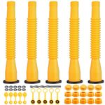 Gas Can Spout Replacement,5 Kit Gas Can Nozzle for Most 1/2/5/10 Gal Oil Can,EYPINS Nozzle Vent Replacement, Gas Can Spout Kit,No Leaky