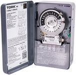 NSi Industries TORK 1109A Indoor 40-Amp Multi-Volt Mechanical Lighting and Appliance Timer - 24-Hour Programming - Multiple On/Off Settings - 120/208-277-Volt - Grey 2.9 x 4.7 x 7.9 inches