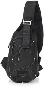 ZIMEGO Tactical Fanny Pack and Crossbody Bag - Utility Sling Bag for Travel and Outdoor, Black