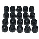 Dopro 20pcs Guitar AMP Amplifier Push on fit Knobs Black with Black Cap for Marshall Amplifier