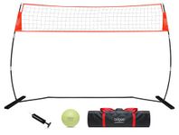 12FT Portable Volleyball Training Net for Hitting or Serving Drills, Outdoor & Indoor Freestanding Volleyball Practice Net with Height Adjustable, Volleyball, and Carry Bag