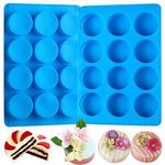 Sidosir 2Pcs Oreo Cookie Chocolate Silicone Mold, 12-Cavity Round Cylinder Oreo Chocolate Cover Molds for Candy, Silicone Baking Molds for Mini Cakes, Jelly