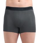 FREECULTR Men's Underwear Anti Bacterial Micromodal Airsoft Trunk - Non Itch No Chaffing Sweat Proof - Size M Pack of 1-Ash Grey