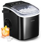 Silonn Countertop Ice Maker Machine, 9 Cubes Ready in 6 Mins, 12 KG in 24Hrs, Self-Cleaning Ice Machine with Ice Scoop and Basket, 2 Sizes of Bullet Ice for Home Kitchen Office Bar Party