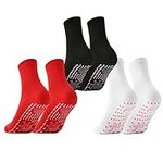 Tourmaline Slimming Health Sock, Ksndurn 3 Pairs Multicolors Tourmaline Thermal Circulation Self-Heating Shaping Socks - Foot Massage Thermotherapeutic Heating Socks.