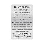 Alotozo Godson Gifts, Godson Encouragement Wallet Card Inserts, Birthday Gift for Godson, Christmas