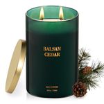 Goodpick 22 oz Balsam & Cedar Scented Candles - Classic Luxury Aromatherapy Soy Candles, Large Jar Gifts for Men & Women, Ideal for Birthdays