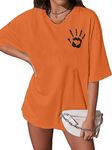 SUPEYA Orange Shirt Women September 30th Funny Letter Printed Graphic Tee