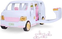 Lori – Vehicle for Mini Dolls – Large Pink Car for 6-inch Dolls – Music Booth & Wardrobe – Sounds & Lights – 3 Years + – Sweet Escape Luxury SUV - Pink