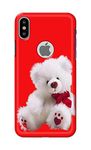 Generic PRINTFIDAA Teddy Bear Cute Lovers Romantic Day Printed Designer Hard Back Case Cover for Apple iPhone X Logo/iPhone 10 / iPhone Ten/iPhone Xs Logo -(XQ) MVN1001