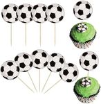 36Pcs Soccer Ball Cupcake Toppers S