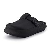 CUSHIONAIRE Women's Fable Cloud Recovery Clog with +Comfort, Black, 6