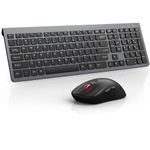 GAMCATZ Wireless Keyboard and Mouse Combo,Quiet Click,Full Size Design with Number Pad,Ergonomic Mouse with 5 DPI,Sleep Mode-2.4G Silent Portable Cordless Combo for Laptop/PC/Computer/Mac(Grey)