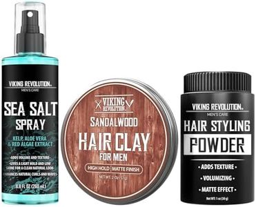 Viking Revolution Hair Styling Kit - Sea Salt, Clay & Powder - 3pc Set