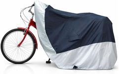 Formosa Covers | Premium Heavy Duty Adult Tricycle Cover Fits Schwinn, Westport and Meridian- Protect Your Bike from Rain, Dust, Debris, and Sun | Black/Silver Dual Tone | 94"L x 37"W x 49"H