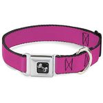 Buckle-Down DC-W30838-WS Seatbelt Dog Collar, Wide Small, Hot Pink