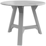 Inmod Lazlo End Table, Grey Solid Wood Legs Accent End or Side Table, Mid-Century Modern Style End Tables, Round End Table
