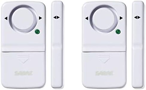 SABRE Wireless Home Security Door Window Burglar Alarm with LOUD 120 dB Siren, DIY EASY to Install, 2-Pack,white