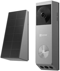 EZVIZ EP3x Pro Sonnette sans fil avec caméra de panneau solaire, 2K vidéo Doorbell avec double objectif, détection de personnes/paquet, vision nocturne en couleur, changeur de voix, 32 Go eMMC intégré