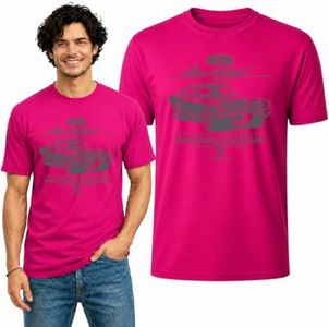 Ford Mustang Legendary Performance Est 1964 | Retro Vintage | Novelty Merch Racing Merchandise Cars and Trucks Men's T-Shirt, Fuschia, 4X-Large