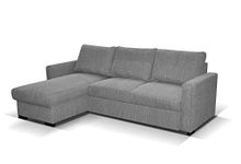 Tokyo Corner Sofa Bed Grey Fabric - universal SofaBed - left or Right Side sofa