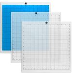 CoiTek 3 Pack Cutting Mat, 3rd Party Accessories Cutting Mat for Silhouette, 12 x 12 Inch Craft Standardgrip, Adhesive & Sticky Replacement Vinyl Cutting Mat for Craft Sewing Scrapbooking