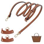 Purse Straps For Women Crossbody Bag Replacement Shoulder Strap Leather Strap Accessories Set Suit For Longchamp Bag (Brown)