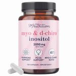 Myo-Inositol & D-Chiro Inositol | Hormone Balance for Women | Ideal 40:1 Ratio | Myo Inositol 2000mg, D Chiro 50mg Daily Dose | Vitamin B8 to Regulate Menstrual Cycle & Support Ovarian Health | SM Nutrition