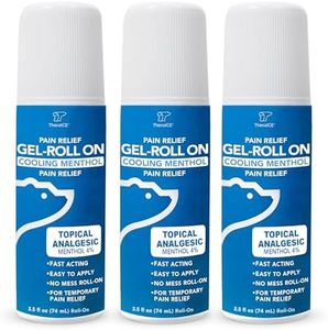 TheraICE Pain Relief Roll On, 2.5 FL OZ Roll-On ICY Gel Maximum Fast Acting Topical Cooling Menthol Strength Pain Reliever for Hot Muscles, Joints, Arthritis, Back, Hamstring, Knee, Elbow & Calf