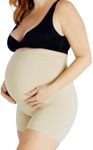 Belly Bandit Thigh Disguise Maternity Support Shorts - Smoothing Anti-Chafing Maternity Shapewear Shorts that Grows with You Every Trimester, Nude, X-Large