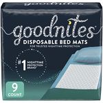 Huggies GoodNites Disposable Bed Mats, Mattress Protector Underpads for Bedwetting Kids, 9 Count