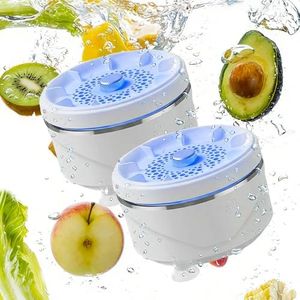 Fruit and Vegetable Washing Machine, 2026New Upgraded Fruit Vegetable Purifier Fruit Cleaner Waterproof, Titanium Electrolysis Purification with Clean Produce for Home Kitchen (White *2)
