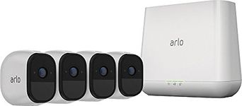 NETGEAR Arlo Pro Security System with Siren – 4 Rechargeable Wire-Free HD Cameras with Audio | Indoor/Outdoor | Night Vision (VMS4430-100NAS)