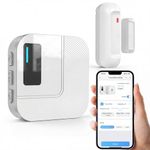 SanJie Door Sensor Alarm with Phone Notifications for Kids Safety & Dementia Care,WiFi Door Open Alarm Chime When Entering for Home/Store/Office,500 FT Range,20 Chimes,1 Sensor 1 Receiver 2.4GHz Only