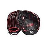 WILSON 2022 A200 EZ Catch 10" Baseball Glove - Black/Red, Right Hand Throw