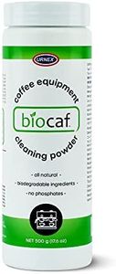 Urnex Biocaf Coffee Equipment Wash - 17.6 Ounce (100 Uses) - Safe Biodegradable Phosphate-Free for Use On Espresso Machines and Coffee Brewers Sustainable Renewable Eliminates Residue White